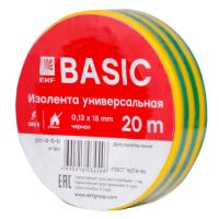EKF plc-iz-b-yg Изолента 0,13х15мм (20м.) желто-зеленая