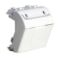ДКС 76613B Адаптер для информационных разъемов Keystone, белый, 2 мод.