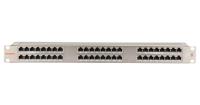 NIKOMAX NMC-RP48SE2-HR-1U-MT Коммутационная панель 19", 1U, 48 портов, Кат.6, RJ45/8P8C, 110/KRONE, T568A/B, полный экран, с органайзером, металлик, гарантия: 5 лет расширенная / 25 лет системная