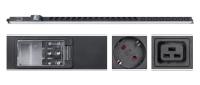 Cabeus PDU-32-16S-8C19-B-T Блок розеток для 19" шкафов, вертикальный, 16 розеток Schuko, 8 розеток IEC 320 C19, 32А, автомат защиты, алюминиевый корпус, клеммная колодка