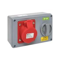 EKF ps-1415-16-380 Розетка с блокировкой и выключателем 1415 3Р+РЕ+N 16А 380В IP44