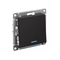 Systeme Electric ATN001013 AtlasDesign 1-клавишный выключатель с подсветкой, сх.1а, 10АХ, механизм, карбон