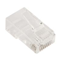 LANMASTER LAN-EZ45-8P8C/U6-100 Коннектор RJ45 тип EZ, 8P8C, UTP, Cat.6, универсальный, со вставкой, покрытие 50 микрон,100 шт.