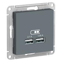 Systeme Electric ATN000733 AtlasDesign USB Розетка A+A, 5В/2,1 А, 2х5В/1,05 А, механизм, грифель