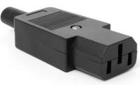 LANMASTER LAN-IEC-320-C13 Розетка электрическая кабельная, IEC 60320, C13,10A, 250V, разборная, черная