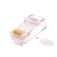 NIKOMAX NMC-RJ88RZ50UE3-100 Коннектор RJ45/8P8C под витую пару, Кат.6 (Класс E), 250МГц, покрытие 50мкд, универсальные ножи, неэкранированный, со вставкой, уп-ка 100шт.