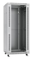 Cabeus SH-05C-27U60/60 Шкаф монтажный телекоммуникационный 19" напольный для распределительного и серверного оборудования 27U 600x600x1388mm (ШхГхВ) передняя стеклянная и задняя сплошная металлическая двери, ручка с замком, цвет серый (RAL 7035)
