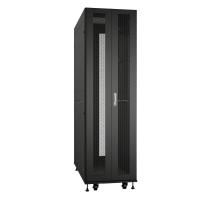 Cabeus ND-SC-42U60/120-BK Шкаф серверный телекоммуникационный 19" напольный для распределительного и серверного оборудования 42U 600x1200mm передняя и задняя двойные перфорированные двери, ручки с замком, цвет черный (RAL 9004)