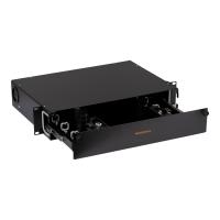 NIKOMAX NMC-OKFP-SL-2U-BK Органайзер оптический 19", 2U, металлический, с пластиковыми направляющими, черный