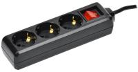 IEK WYP10-16-03-01-ZK-K02 Удлинитель У03К 3 места с/з 1,5м 3х1мм2 16А 250В чер.