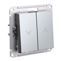Systeme Electric ATN000319 AtlasDesign 2-клавишный выключатель для жалюзи, 2х сх.4, 10А, мех., алюминий