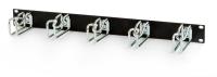 Hyperline CMW-1U-01-BK Кабельный организатор 19", металлический, 5 колец из проволоки  85x43 мм, 1U, цвет черный