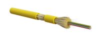 Hyperline FO-MC3-IN-9S-12-LSZH-YL Кабель волоконно-оптический 9/125 (SMF-28) одномодовый, для патч-кордов и кабельных сборок с коннекторами MPO/MTP, 12 волокон, для внутренней прокладки, LSZH IEC 60332-3, 0°C - +70°C, 3.0 мм, желтый