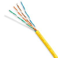 Cabeus UTP-4P-Cat.5e-SOLID-LSZH-YL-25 Кабель витая пара UTP (U/UTP), категория 5e, 4 пары (24 AWG), одножильный, желтый, LSZH, нг(А)-HF, (25 м)