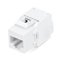 Cabeus KJ-RJ45-Cat.5e-180-Toolless Вставка Keystone Jack RJ-45(8P8C), 180 градусов, категория 5e, без инструмента Toolless, белая