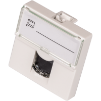 LANMASTER LAN-SIP-23U6-WH Вставка Mosaic 45x45, RJ-45 UTP, кат.6, со шторкой и увеличенным окном маркировки, белая