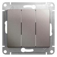 Systeme Electric GSL001231 Glossa 3-клавишный выключатель,сх.1+1+1,10AX, механизм, платина