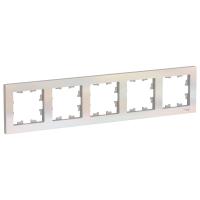 Systeme Electric ATN000405 AtlasDesign 5-постовая рамка, универсальная, жемчуг Systeme Electric ATN000405 AtlasDesign 5-постовая рамка, универсальная, жемчуг