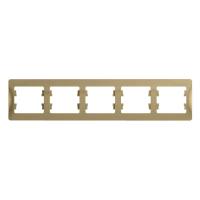 Systeme Electric GSL000405 Glossa 5-постовая рамка, горизонтальная, титан