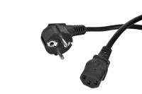 Rem R-10-Cord-C13-S-5 Шнур (кабель) питания с заземлением IEC 320 C13 - Schuko, 3x1.0 кв.мм, 10А, 5 м, черный