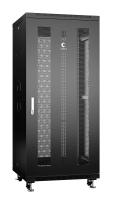Cabeus ND-05C-27U60/60-BK Шкаф монтажный телекоммуникационный 19" напольный для распределительного и серверного оборудования 27U 600x600x1388mm (ШхГхВ) передняя и задняя перфорированные двери, ручка с замком, цвет черный (RAL 9004)