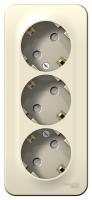 Systeme Electric BLNRA011312 Blanca открытой установки розетка 3-я с заземлением со шторками изол.пл.,16А, 250В, молочный