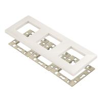 LANMASTER LAN-FRS45x45/3-WH Рамка 3-постовая 45х45, с суппортами, белая