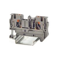 ДКС VPR-4-GY Клемма проходная, зажим push-in, 2 точки подключения, 4 кв.мм, серая