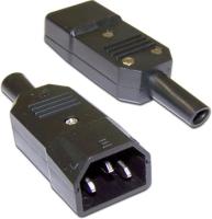 LANMASTER LAN-IEC-320-C14 Вилка IEC 60320 C14, 10A, 250V, разборная, черная