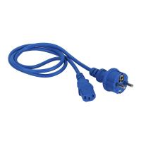 LANMASTER LAN-PP13/SH-1.0-BL Шнур питания C13-Schuko (прямая вилка), 3х0.75, 220В, 10А, синий, 1 метр