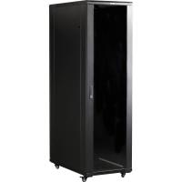 TWT TWT-CBB-22U-6x6-G1 Шкаф 19" Business, 22U 600x600, черный, передняя дверь стекло, задняя дверь распашная металл