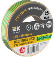 IEK EX-IZ10-C15-19-25-K52 MIXTAPE 7 Изолента 0,15х19мм желто-зеленая 25м