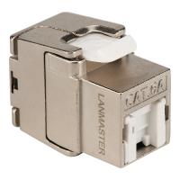 LANMASTER LAN-TK45S6A/180R Модуль Keystone ToolLess, RJ45, экранированный, кат.6A, со встроенной шторкой, 180 градусов