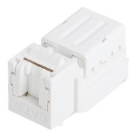 NIKOMAX NMC-KJUE2-ST-WT Модуль-вставка типа Keystone, Кат.6 (Класс E), 250МГц, RJ45/8P8C, FT-TOOL/110/KRONE, T568A/B, неэкранированный, со шторкой, максимальная ширина 17 мм, цвет белый