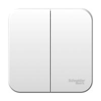 Systeme Electric BLNVA065001 Blanca открытой установки 2-клавишный выключатель (сх.5), 6А, 250В, белый