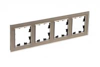 Systeme Electric ATN320504 AtlasDesign Nature 4-постовая рамка, органическое стекло, шампань
