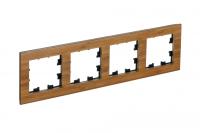 Systeme Electric ATN353204 AtlasDesign Nature 4-постовая рамка, дерево бамбук