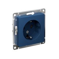 Systeme Electric ATN001145 AtlasDesign Розетка с заземлением со шторками, 16А, механизм, аквамарин
