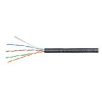 Cabeus UTP-4P-Cat.5e-SOLID-OUT-LSZH-UV Кабель витая пара UTP (U/UTP), категория 5e, 4 пары (24 AWG), одножильный, для внутренней и внешней прокладки (+75 C - -40), LSZH-UV (305 м)