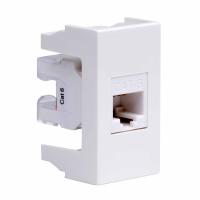 ДКС 45058 Ком.роз. RJ45 кат.6 (8P8C, Hyperline, Dual IDC: 110&Krone) Viva, белая, 1мод
