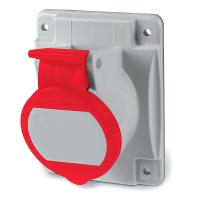 ДКС DIS4131667F Розетка панельная с наклоном IP44 16А 3P+E+N 400В.Пружинный зажим.