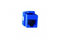 Eurolan 16B-U5-03BU Розеточный модуль Keystone категории 5e, UTP, 1xRJ45, 180 градусов, T568A/B, максимальная ширина 16.2 мм, цвет синий