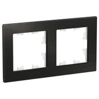 Systeme Electric ATN312302 AtlasDesign Nature Рамка 2 поста, металл оникс Systeme Electric ATN312302 AtlasDesign Nature Рамка 2 поста, металл оникс