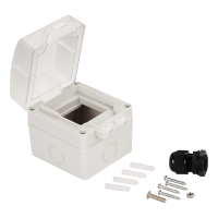 LANMASTER LAN-MB-F45/1-WP Настенный бокс IP66 под 1 модуль Mosaic 45x45 мм