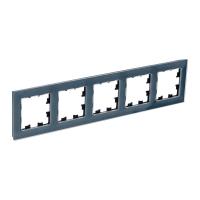 Systeme Electric ATN360705 AtlasDesign Nature 5-постовая рамка, натуральное стекло, грифель