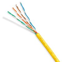 Cabeus UTP-4P-Cat.5e-SOLID-YL-50 Кабель витая пара UTP (U/UTP), категория 5e, 4 пары (24 AWG), одножильный, PVC нг(А)-LS, желтый (50 м)