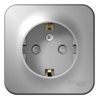 Systeme Electric BLNRA011113 Blanca открытой установки розетка с заземлением со шторк. изол.пл., 16А, 250В, алюминий