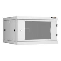 TLK TWC-066060-R-G-GY Настенный разборный шкаф TLK 19", 6U, стеклянная дверь, Ш600хВ370хГ600мм, 2 пары монтажных направляющих, серый