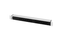 Rem R-32-12C13-I-440-K Блок розеток Rem-32 для 19" шкафов, горизонтальный, с индикатором, 12хIEC 60320 C13, алюминиевый , 32А, 250В,  вход питания - клеммная колодка (без кабеля питания), 45х484х45мм (ВхШхГ)
