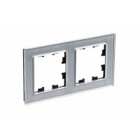 Systeme Electric ATN320302 AtlasDesign Nature 2-постовая рамка, органическое стекло алюминий Systeme Electric ATN320302 AtlasDesign Nature 2-постовая рамка, органическое стекло алюминий